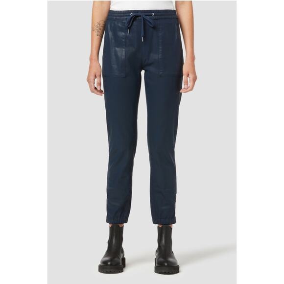 HUDSON NWT Coated Utility Denim Jogger in Dark Wash // S